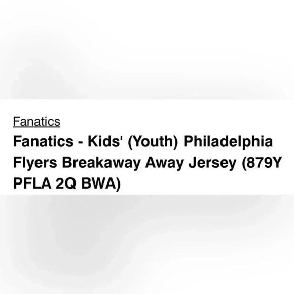 ✨HOST PICK✨🆕Youth | Philadelphia Flyers NHL Breakaway Jersey - Picture 8 of 15